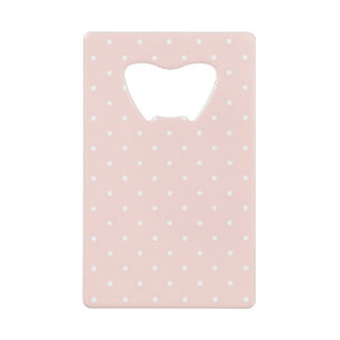 Pattern with white polka dots 2 credit card bottle opener