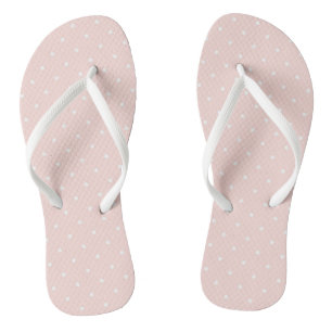 Pattern with white polka dots 2 flip flops