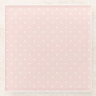 Pattern with white polka dots 2 glass coaster