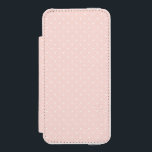 Pattern with white polka dots 2 iPhone SE/5/5s wallet case<br><div class="desc">Seamless vector pattern with white polka dots on a pastel pink background. For cards, invitations, wedding or baby shower albums, backgrounds, arts and scrapbooks. © and ® Bigstock® - All Rights Reserved.</div>