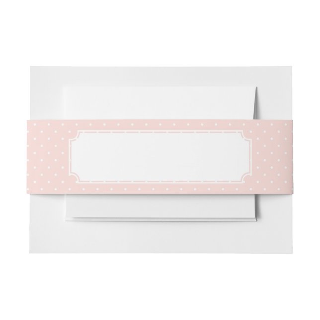 Pattern with white polka dots 2 invitation belly band (Front Example)