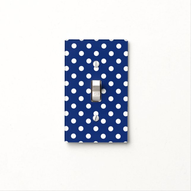 Pattern with white polka dots 2 light switch cover (In Situ)