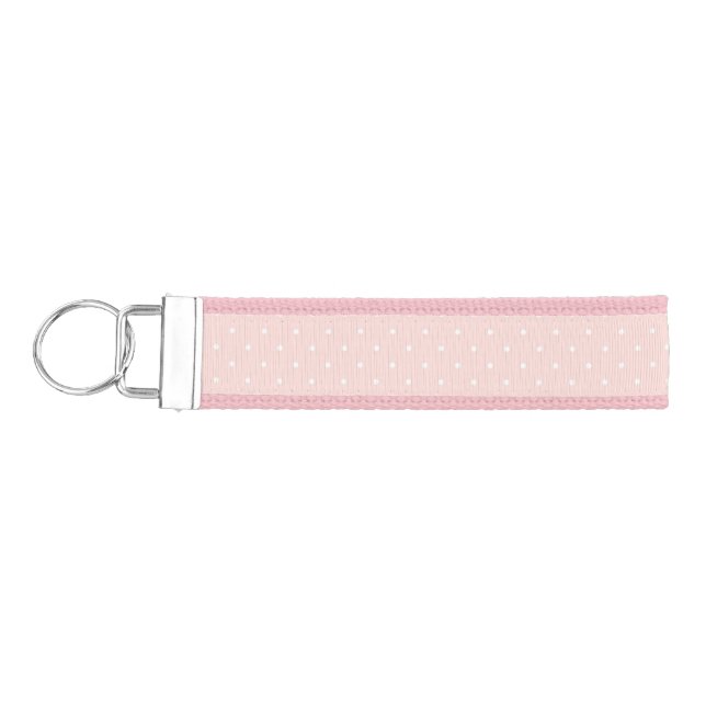Pattern with white polka dots 2 wrist keychain (Keys on Left)