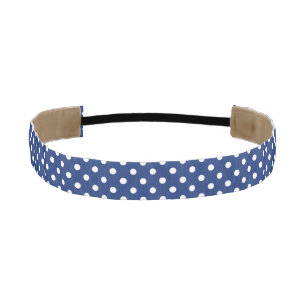Pattern with white polka dots athletic headband