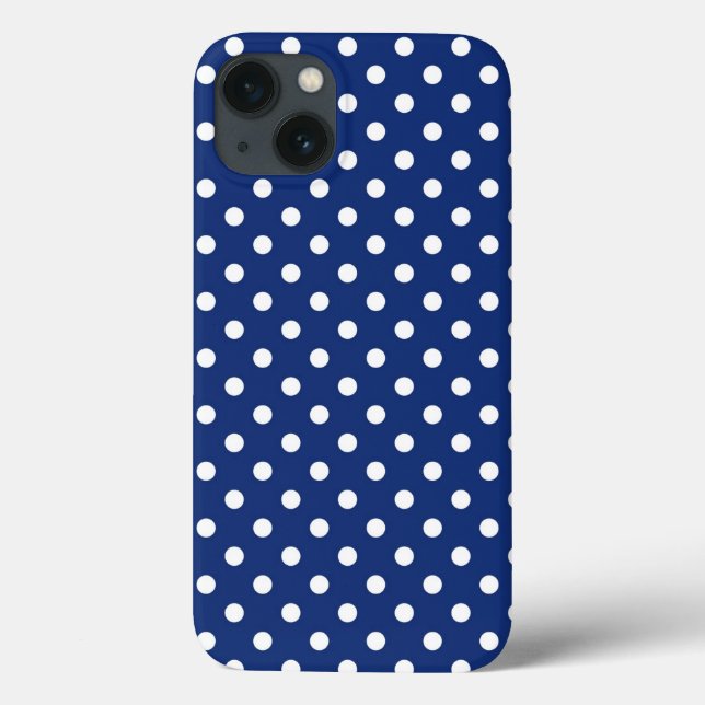 Pattern with white polka dots Case-Mate iPhone case (Back)