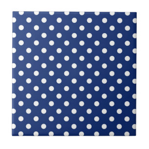 Pattern with white polka dots ceramic tile