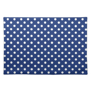 Pattern with white polka dots cloth placemat
