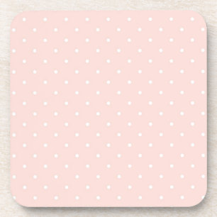 Pattern with white polka dots drink coaster