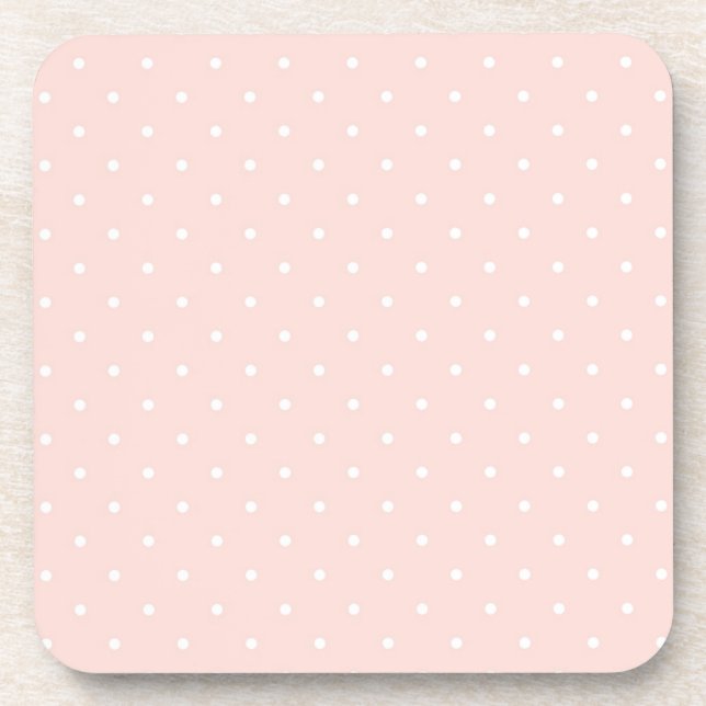 Pattern with white polka dots drink coaster (Front)