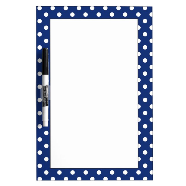 Pattern with white polka dots dry erase board (Front)