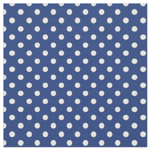 Pattern with white polka dots fabric
