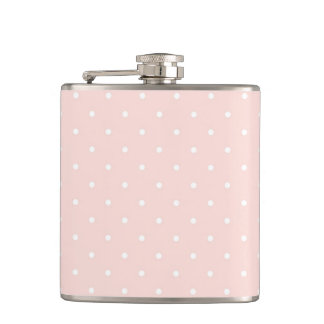 Pattern with white polka dots flask