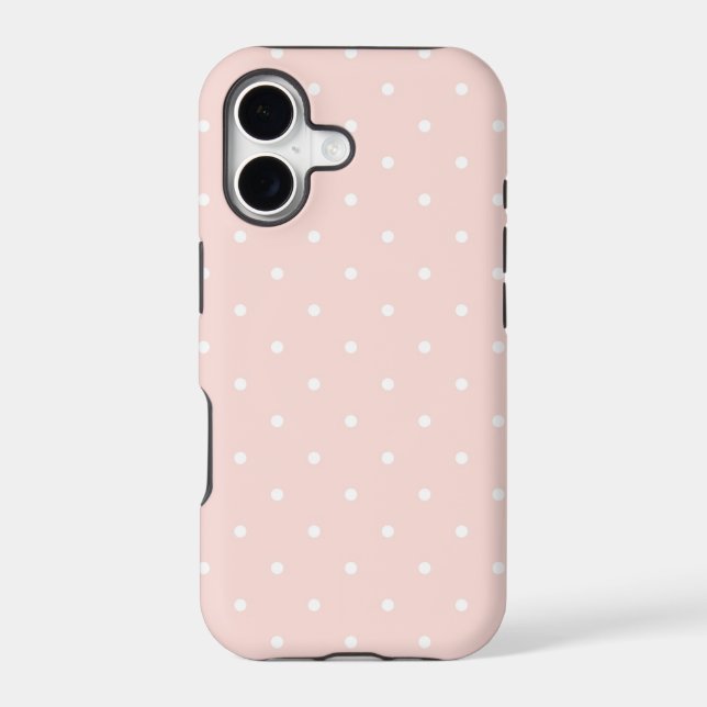 Pattern with white polka dots iphone case (Back)