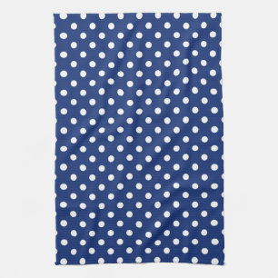 Pattern with white polka dots kitchen towel