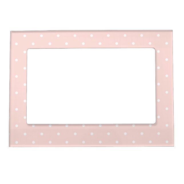 Pattern with white polka dots magnetic frame (Front)