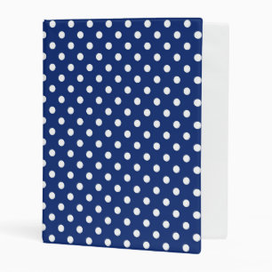 Pattern with white polka dots mini binder