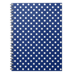 Pattern with white polka dots notebook