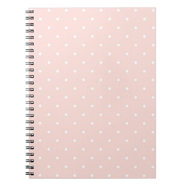 Pattern with white polka dots notebook (Front)