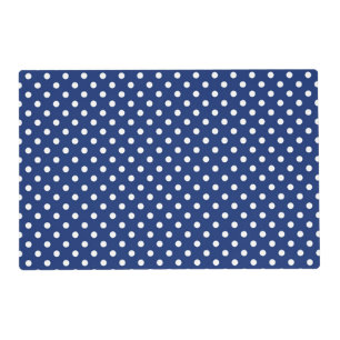 Pattern with white polka dots placemat