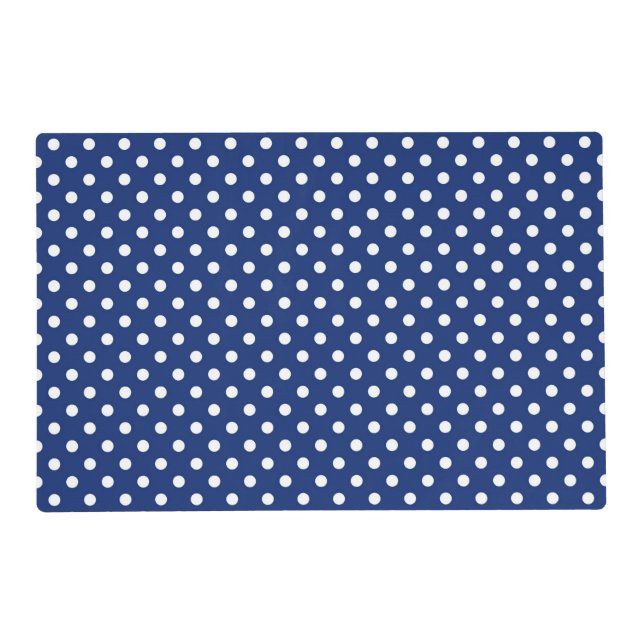 Pattern with white polka dots placemat (Front)