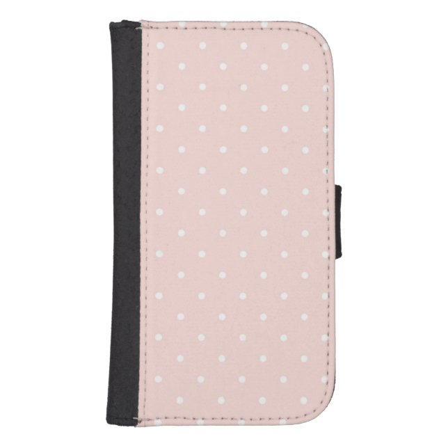 Pattern with white polka dots samsung galaxy wallet case (Front)
