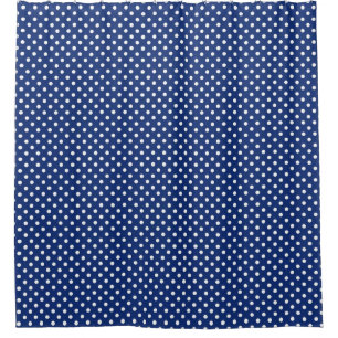 Pattern with white polka dots shower curtain