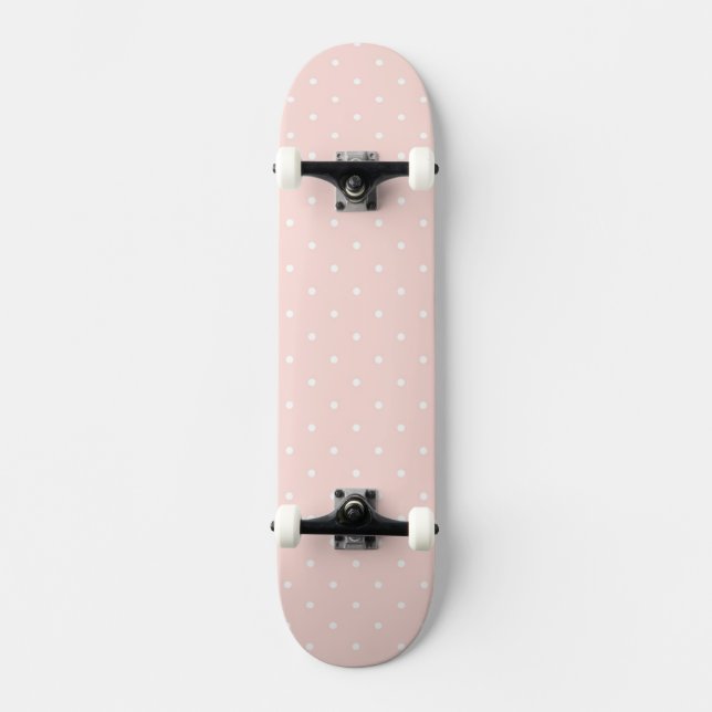 Pattern with white polka dots skateboard deck (Front)