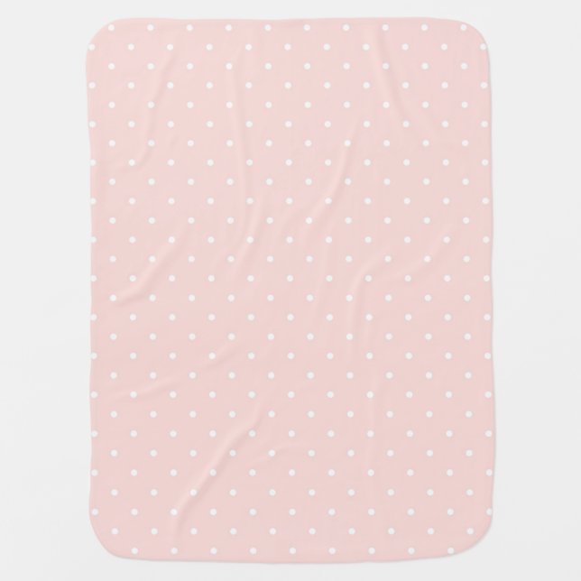 Pattern with white polka dots swaddle blanket (Front)