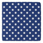 Pattern with white polka dots trivet