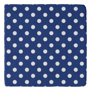 Pattern with white polka dots trivet