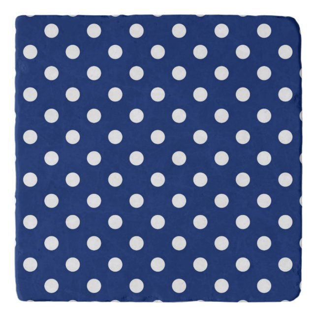 Pattern with white polka dots trivet (Front)
