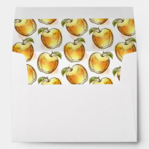 Pattern with yellow apple envelope