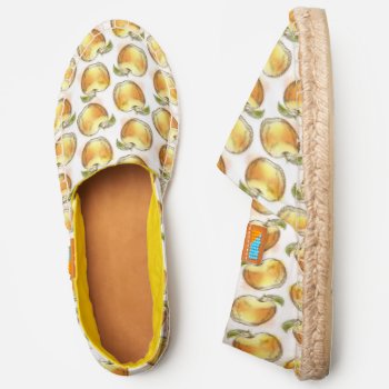 Pattern With Yellow Apple Espadrilles by watercoloring at Zazzle