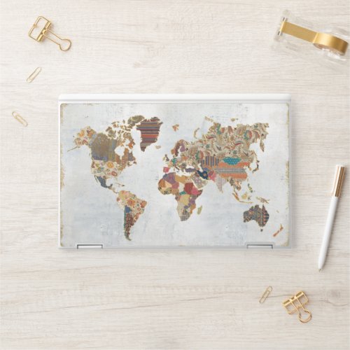 Pattern World Map HP Laptop Skin