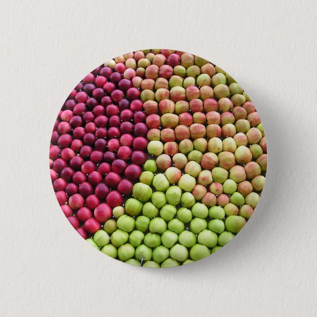 Patterned Apples Button (Front)