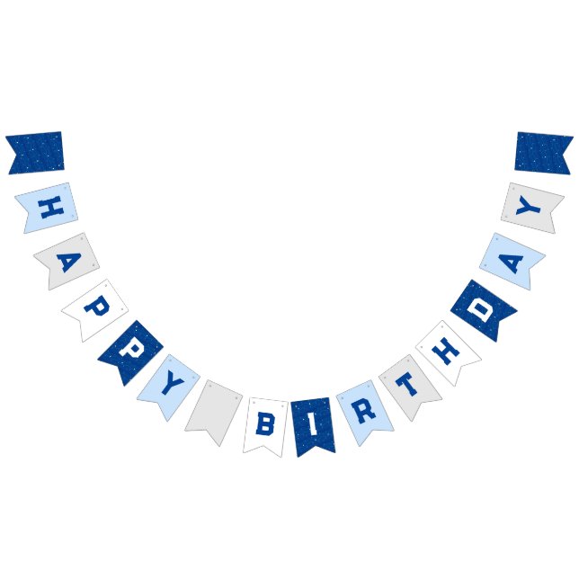 Patterned birthday bunting flags (All)