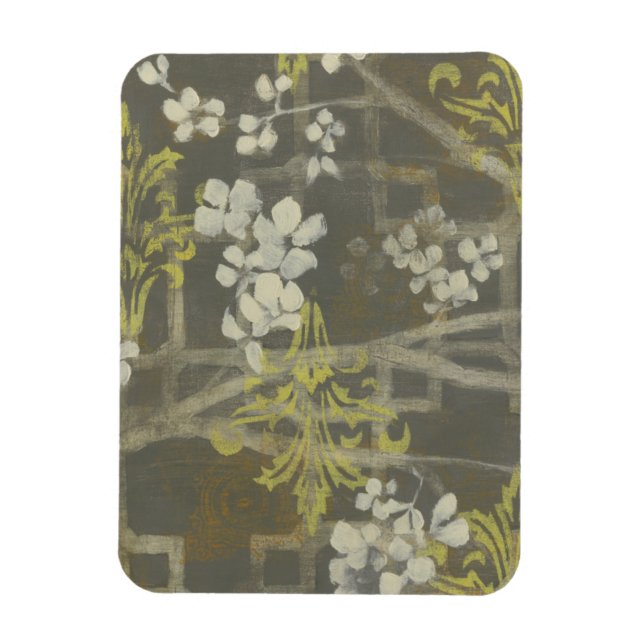 Patterned Blossom Branch I Magnet (Vertical)