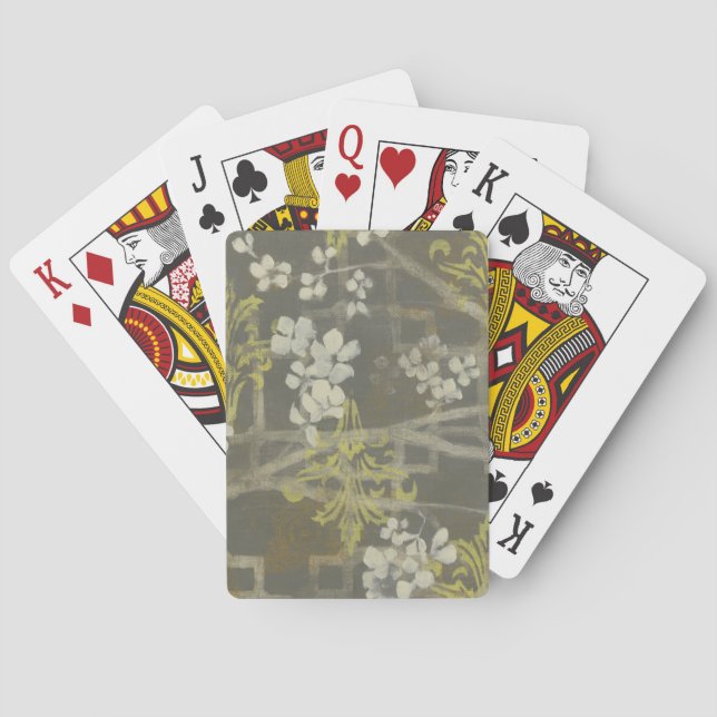 Patterned Blossom Branch I Poker Cards (Back)