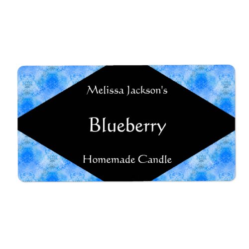 Patterned Blue Soap or Candle Label
