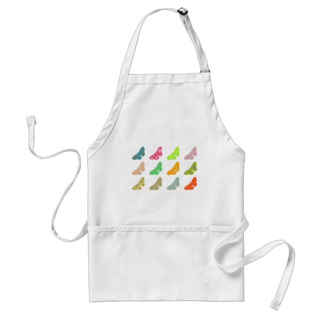 Patterned Butterflies Adult Apron (Front)