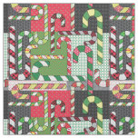 Patterned Candy Canes Fabric