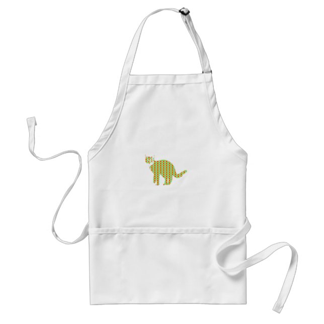 Patterned Cat Adult Apron (Front)