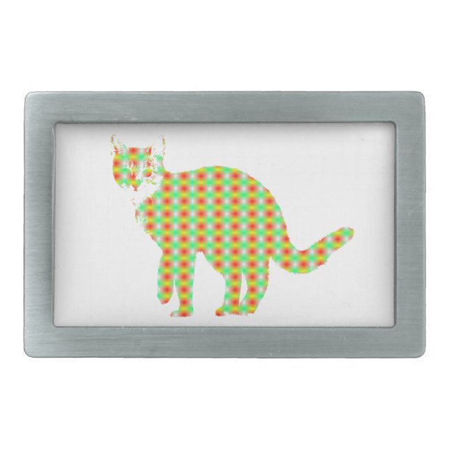 Patterned Cat Belt Buckle (Front)