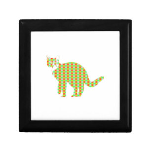 Patterned Cat Jewelry Box