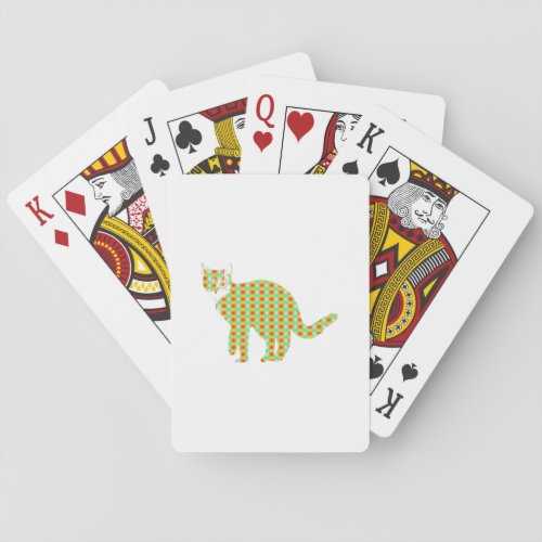 Patterned Cat Poker Cards