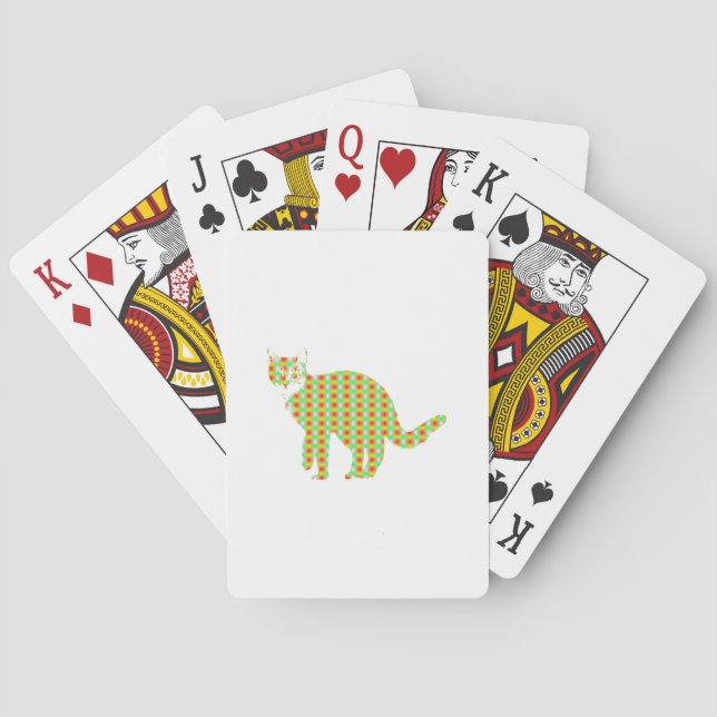 Patterned Cat Poker Cards (Back)