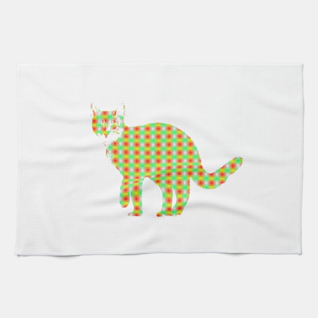 Patterned Cat Towel (Horizontal)