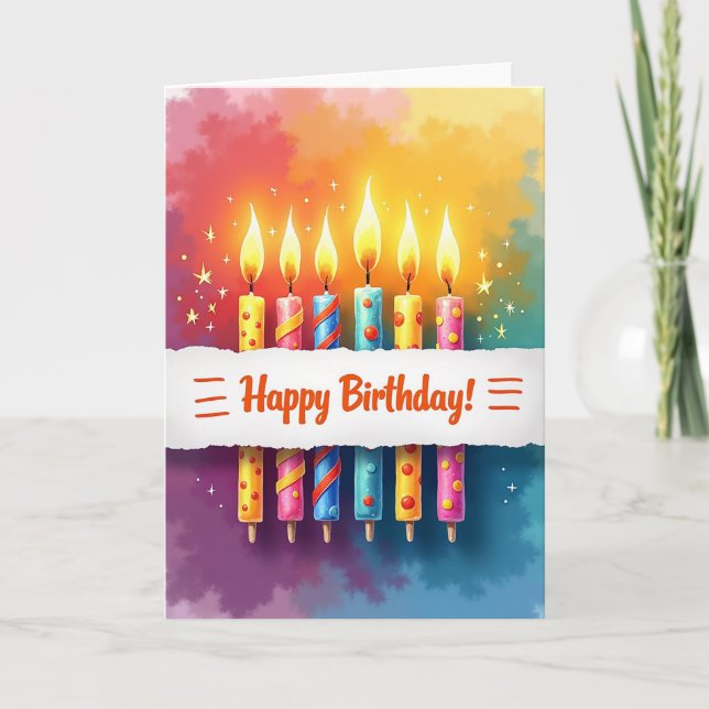 Patterned Celebration Birthday Card (Front)