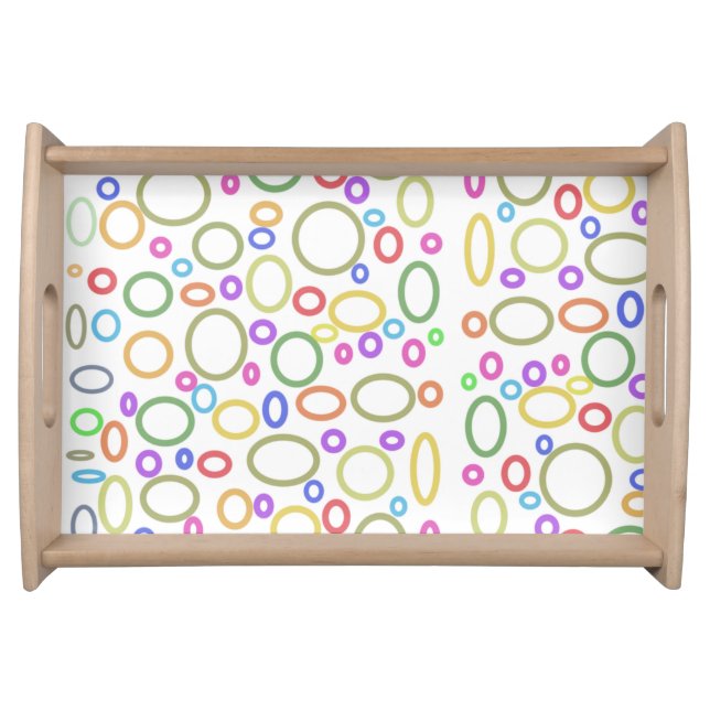 Patterned circles  serving tray (Front)