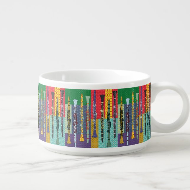 Patterned Clarinets Bowl (Left)